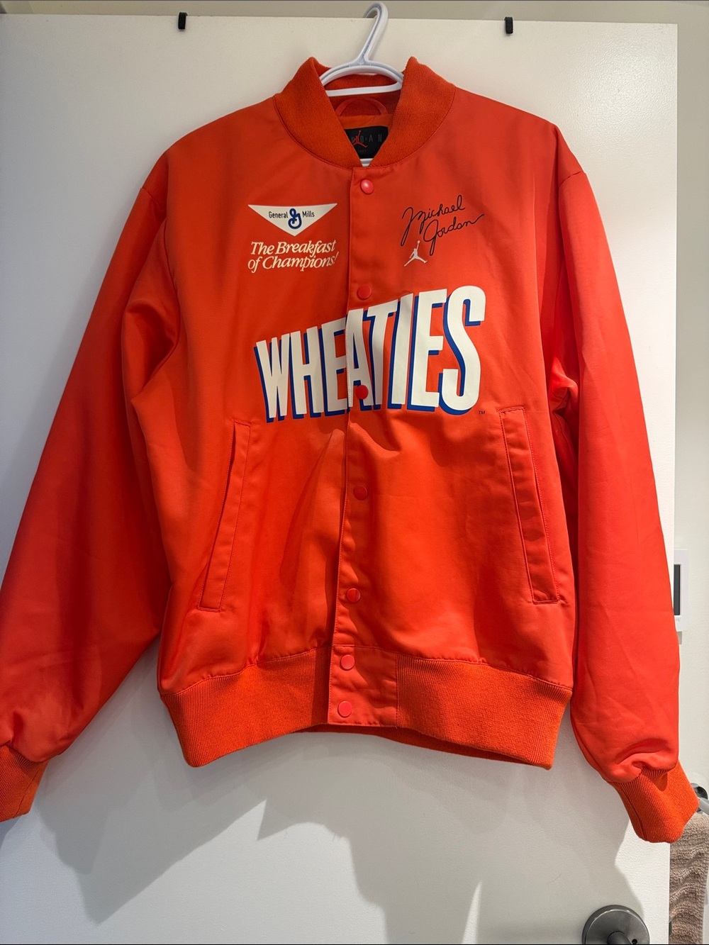 Jordan Orange Wheaties Logo Jacket